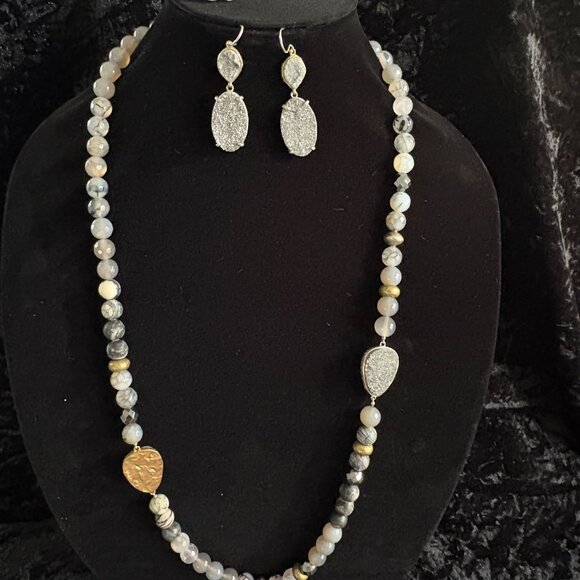 Silpada 925 CN Silver Druzy Ode To Geode Necklace - Picture 4 of 5